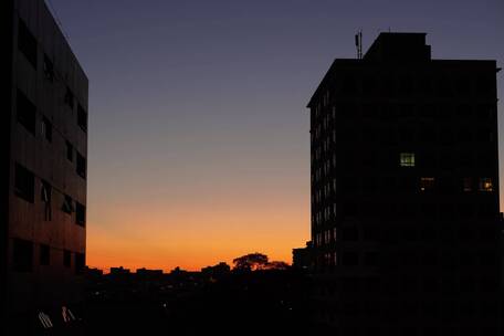 城市日落美景延时镜头