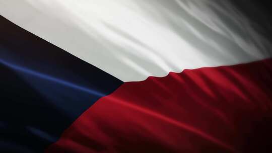 捷克共和国国旗挥舞-4K