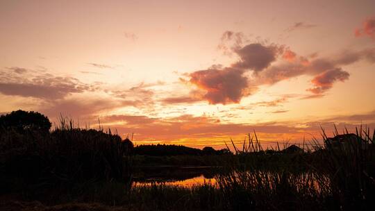 贡湖湾夕阳延时色彩2视频素材模板下载