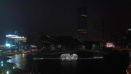 金湾区艺术中心喷泉表演