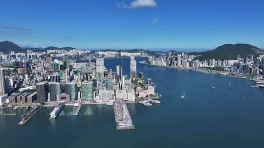 香港维多利亚港航拍