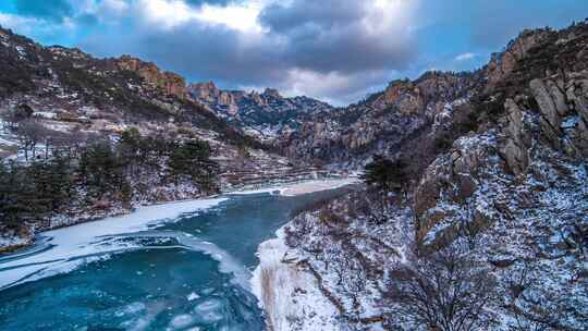 崂山雪景