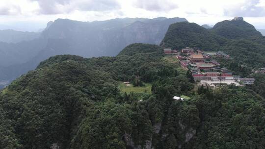 湖南张家界天门山5A景区航拍