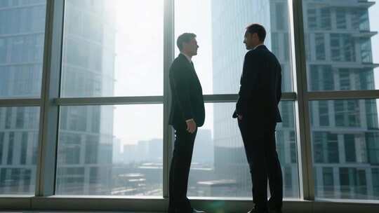 商务会议与合作洽谈，职场人士精英握手