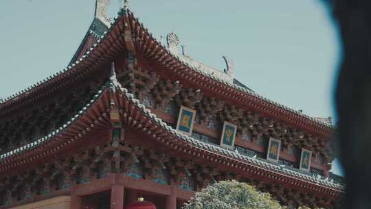 春季洛阳白马寺齐云塔光影风景