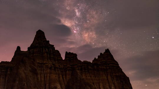 云南楚雄元谋土林璀璨星空延时