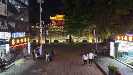 深圳大鹏所城夜景航拍