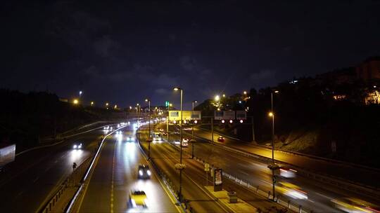 夜晚高速公路延时视频素材模板下载