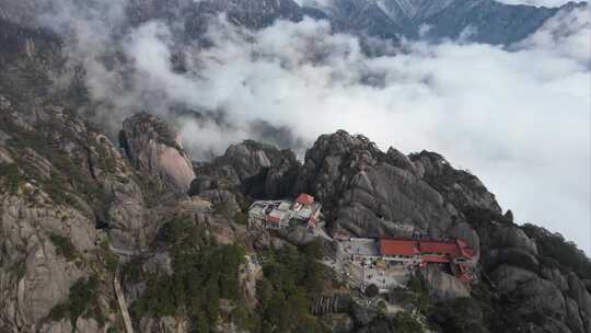 黄山云海航拍延时风景视频素材