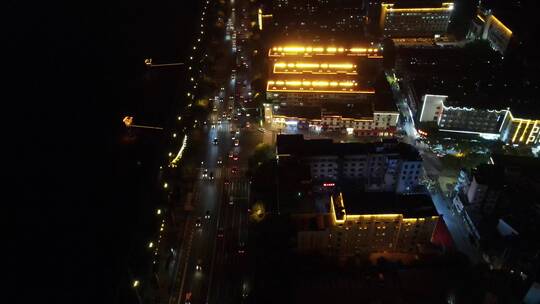 星城长沙城市夜景灯光航拍