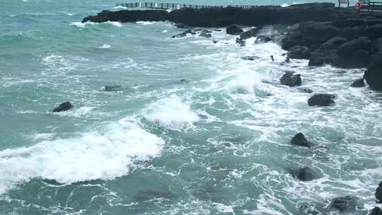 广西北海涠洲岛大海鳄鱼山旅游旅行风景升格