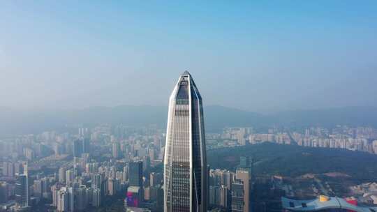深圳平安金融大厦航拍4k视频素材模板下载