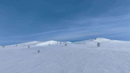 航拍极寒的内蒙古大雪原