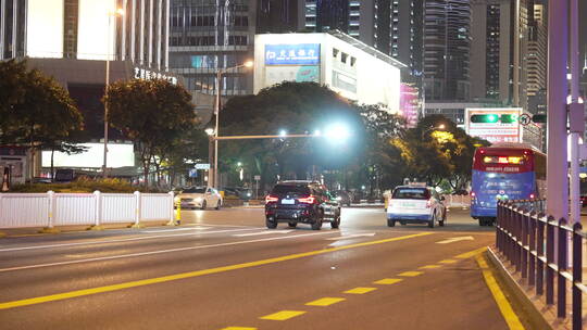 繁华深圳街景夜景