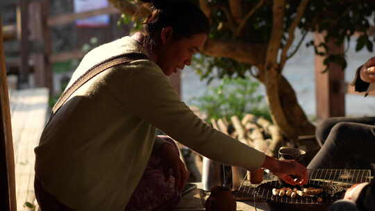 围炉煮茶复古古老