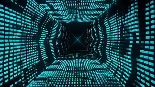 科技感蓝色隧道背景素材