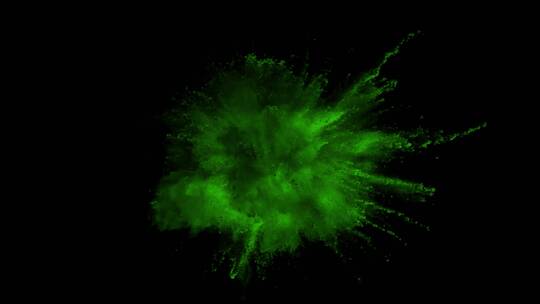 绿色调粉末爆炸慢动作 (4)