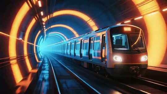 地铁地铁隧道地铁穿梭