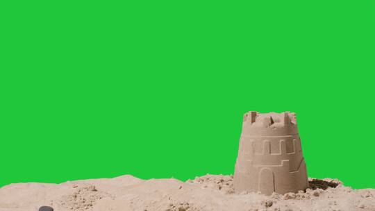 沙子堆砌的城堡视频素材模板下载