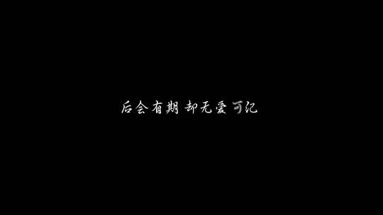 王菲 - 爱不可及歌词视频素材模板下载