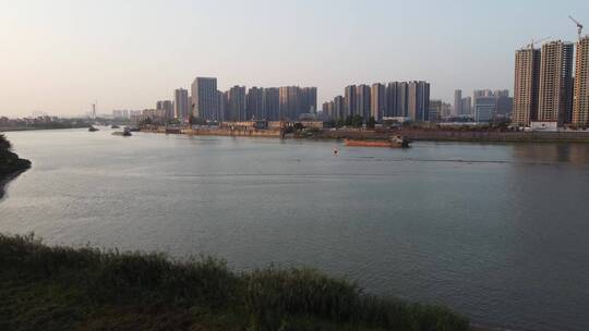 广州南沙区城市风光航拍视频素材模板下载