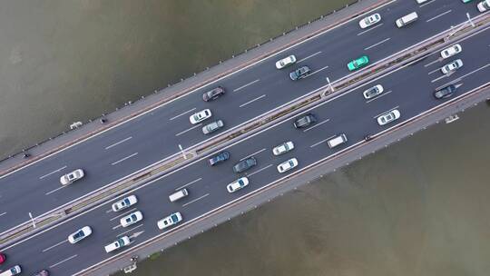 福建福州尤溪洲大桥公路交通城市风光航拍