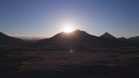 冰岛，沼泽，山脉，地平线