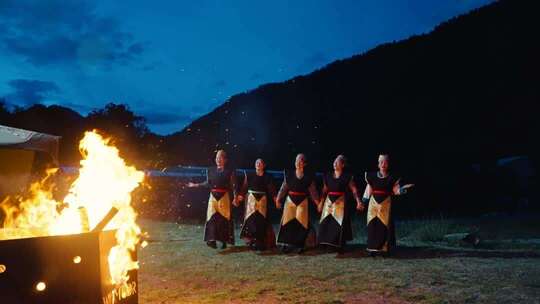 火堆少数民族篝火晚会