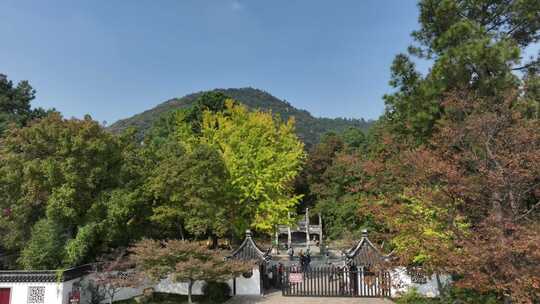 苏州天平山秋色秋韵（航拍16:9原片素材）