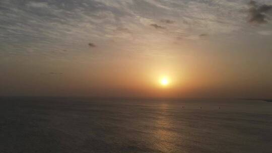 海上夕阳4K航拍原素材