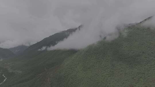 西藏察隅县大山航拍