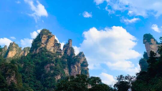 高清实拍张家界风景延时