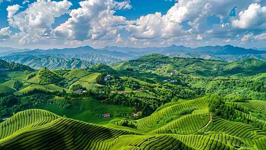 高山茶园航拍