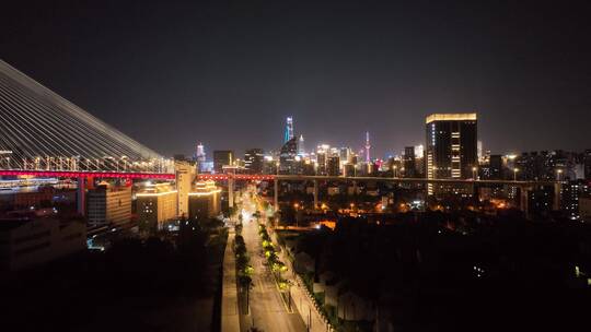 杨浦区夜景航拍