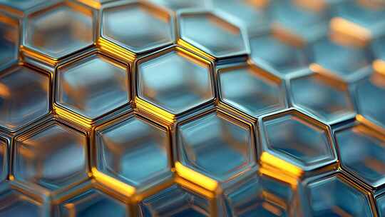 六边形3D渲染抽象背景素材