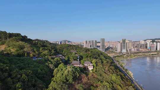 航拍四川宜宾白塔山景区