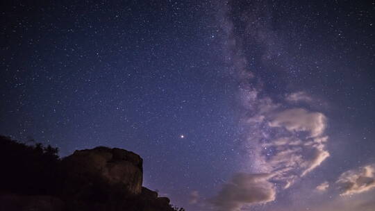 4K银河星空夜空宇宙星系运动素材