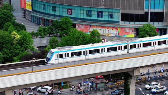 轻轨1号线城市交通地铁轨道