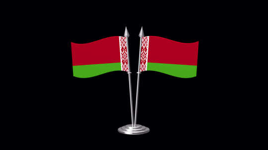 白俄罗斯交叉旗阿尔法视频素材模板下载