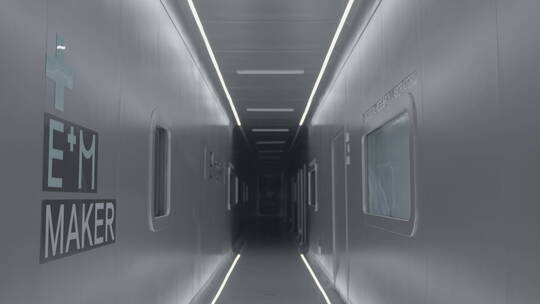 未来 科技感 工厂 实验室 隧道 LED 灯带