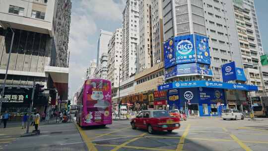 香港街头城市生活街道实拍视频