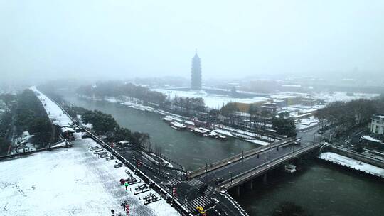 大报恩寺雪景航拍合集