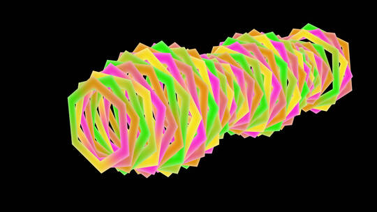 立体3D六边形旋转动态视频