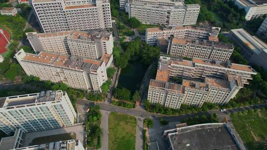 航拍厦门华侨大学景观