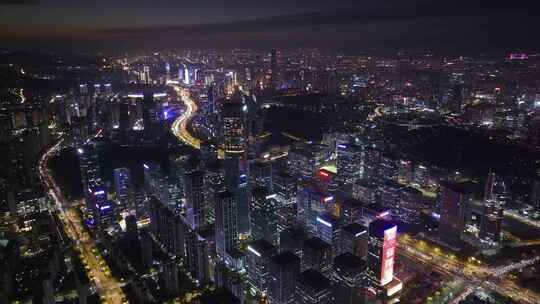 济南CBD汉峪金谷城市夜景