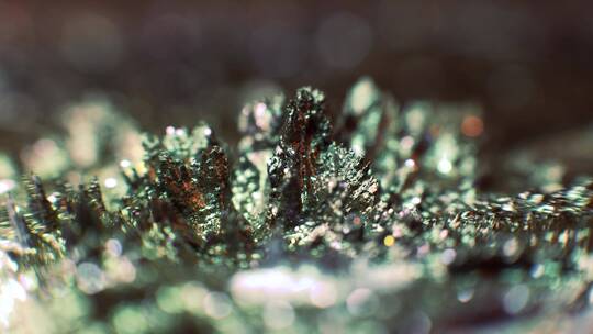 微距实拍4K微观金属被吸引有机物特写素材96