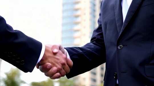 商业商务成功人士商人合作握手ai素材原创