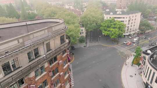 上海 武康大楼 街景航拍视频素材模板下载