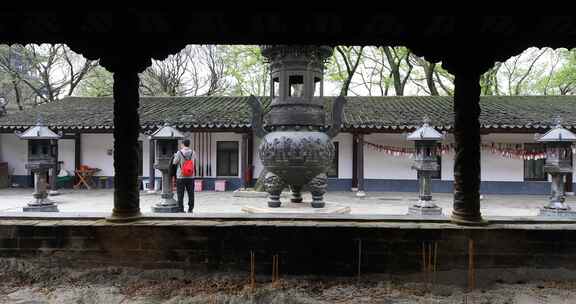 春天常熟虞山藏海寺古建筑风光