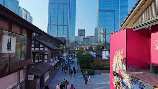 成都太古里商业街步行街白昼街景